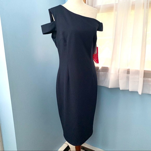 Trina Turk Enchantment One Shoulder Navy Dress - Picture 7 of 10